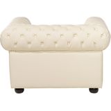 CHESTERFIELD - Chesterfield fauteuil - Beige - Leer