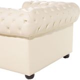 CHESTERFIELD - Chesterfield fauteuil - Beige - Leer