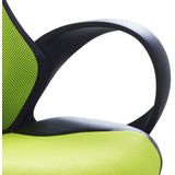 Bureaustoel groen kunstleer en gaas zitvlak in hoogte verstelbaar 360° draaibaar modern