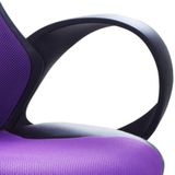 Bureaustoel paars kunstleer en gaas zitvlak in hoogte verstelbaar 360° draaibaar modern