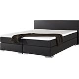 PRESIDENT - Boxspringbed - Zwart - 180 x 200 cm - Polyester