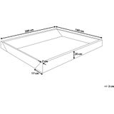 Beliani SIMPLE - Waterbedframe - Zwart  - 160 x 200 cm  - Schuimstof