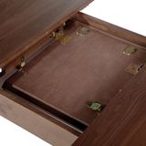 MADOX - Uitschuifbare eettafel - Donker hout - 75 x 120/150 cm - MDF