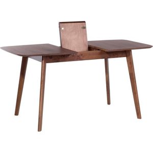 MADOX - Uitschuifbare eettafel - Donker hout - 75 x 120/150 cm - MDF