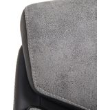 Bureaustoel grijs/zwart kunstleer zitvlak in hoogte verstelbaar 360° draaibaar kantelbaar