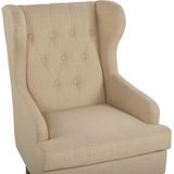 ALTA - Chesterfield fauteuil - Beige - Polyester