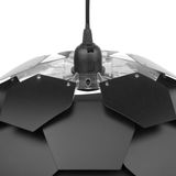 Hanglamp zwarte plastic dennenappel bol lampenkap