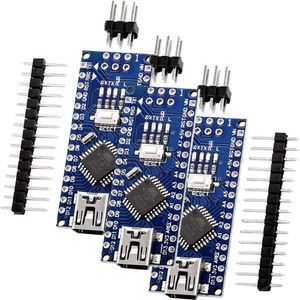 AZDelivery AZ-Nano V3-Board Mini USB Board ATmega328 5V 16MHz CH340 ATmega328P Micro Controller, CH340G vervangt FT232RL, Inclusief E-Book! (3PCS)