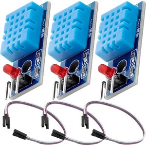 AZDelivery 3 x DHT11 Breakout Module met Bord en Kabel Temperatuursensor en Vochtigheidssensor compatibel met Arduino