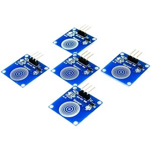 AZDelivery 5 x TTP223B Digitale Capacitieve Aanrakingsensor, Schakelmodule compatibel met Arduino inclusief E-Book!