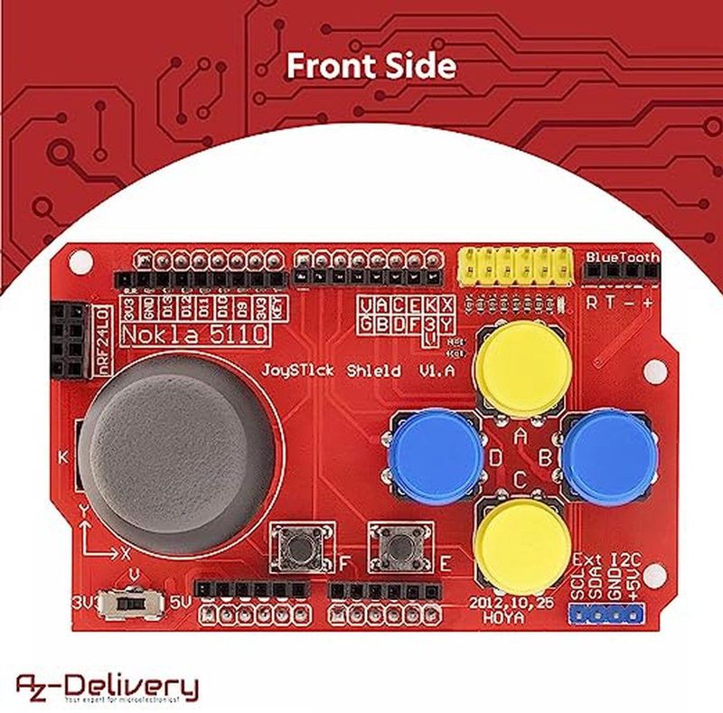 AZDelivery - PS2 Joystick - Gamecontroller - Compatibel met Arduino - Inclusief E-Book