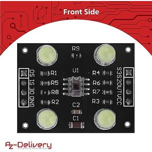 AZDelivery Kleursensor TCS230 TCS3200 Kleursensormodule compatibel met Arduino inclusief E-Book!