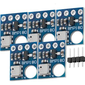 AZDelivery 5 x GY-68 BMP180 Barometrische Luchtdruk en Temperatuur Sensor compatibel met Arduino Inclusief E-Book!