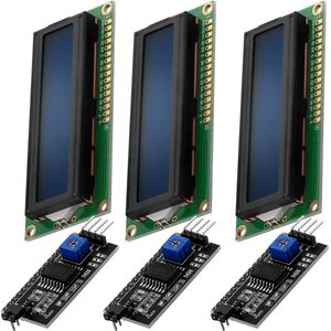 AZDelivery - 1602 Displaymodule - LCD - Blauw - I2C-interface - 2x16 Karakters