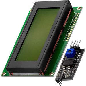AZDelivery HD44780 2004 LCD Display Groene Bundel 4x20 Tekens met I2C-Interface compatibel met Arduino Inclusief E-Book! 1