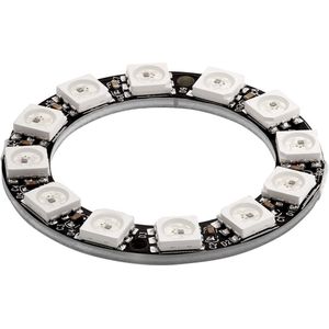 AZDelivery 5V RGB LED Ring WS2812B 12-Bit Neopixel 38mm compatibel met Arduino Inclusief E-Book!