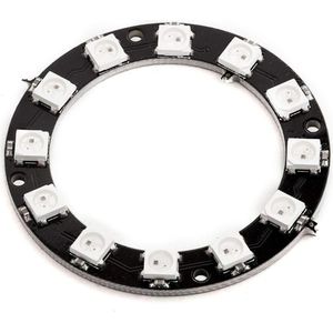 AZDelivery 5V RGB LED Ring WS2812B 12-Bit Neopixel 50mm compatibel met Arduino Inclusief E-Book!