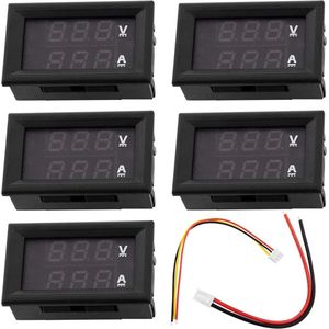 AZDelivery 5 x Voltmeter Ampèremeter Module DSN-VC288 met LED-Display compatibel met Raspberry Pi