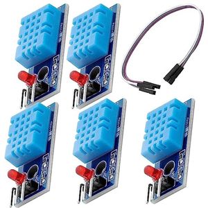 AZDelivery 5 x DHT11 Breakout Module met Bord en Kabel Temperatuursensor en Vochtigheidssensor compatibel met Arduino Inclusief E-Book!