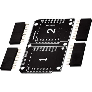 AZDelivery - Dual Base Shield - PCB Board - D1 Mini NodeMCU ESP8266