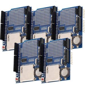 AZDelivery 5 x Data Logger Module Gegevensrecorder Schild compatibel met Arduino Inclusief E-Book!