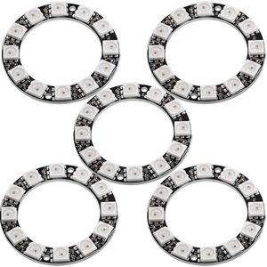 AZDelivery 5 x 5V RGB LED Ring WS2812B 12-Bit Neopixel 38mm compatibel met Arduino Inclusief E-Book!