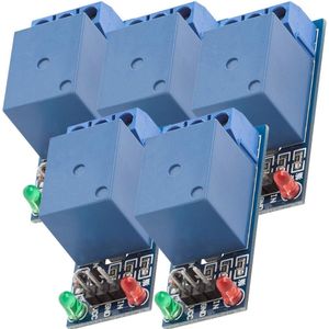 AZDelivery 5 x 1-Relay 5V KF-301 Module Low-Level Trigger compatibel met Arduino Inclusief E-Book!