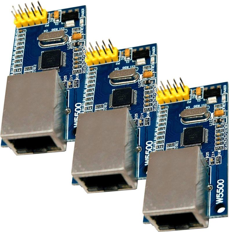AZDelivery - Ethernet W5500-module - 3 Stuks - Stroomvoorziening 3.3V of 5V
