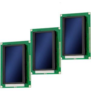 AZDelivery 3 x LCD Display 128 x 64 Pixels 12864 KS0108/KS0107 Display Module met 4x20 Tekens compatibel met Arduino Inclusief E-Book!