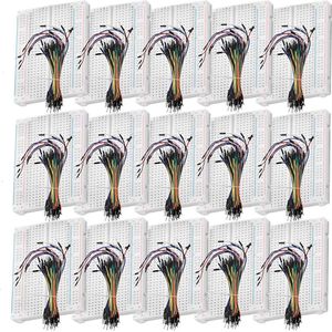 AZDelivery 5 x Breadboard Kit - 3 x 65pcs Jumper Draadkabel M2M en 3 x Mini Breadboard 400 pinnen compatibel met Arduino en Raspberry Pi Inclusief E-Book!