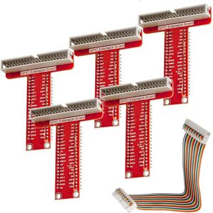 AZDelivery 5 x 40 Spelden GPIO Breakout Board en compatibele lintkabel compatibel met Raspberry Pi Inclusief E-Book!