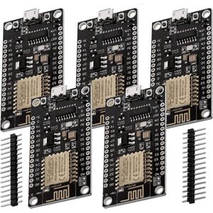 AZDelivery 5 x NodeMCU Lolin V3 Module ESP8266 ESP-12E WIFI Development Board ongesoldeerd compatibel met Arduino Inclusief E-Book!