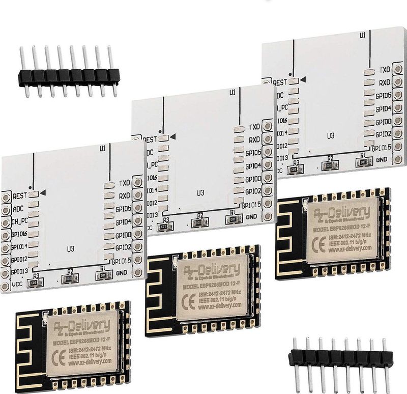 AZDelivery - ESP8266 ESP-12F - WLAN WIFI Module - Verbeterde Versie - Compatibel met Adapter-Board