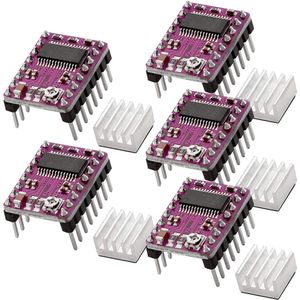AZDelivery 5 x DRV8825 Stappenmotorstuurmodule met koellichaam, bijv. voor RAMPS 1.4, CNC-Shield, 3D-printer, Prusa Mendel compatibel met Arduino Inclusief E-Book!