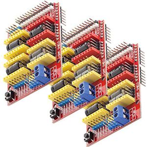 AZDelivery - CNC Schild V3 - Ontwikkelingskaart - Voor A4988 Stappenmotor Driver - Compatibel met Arduino