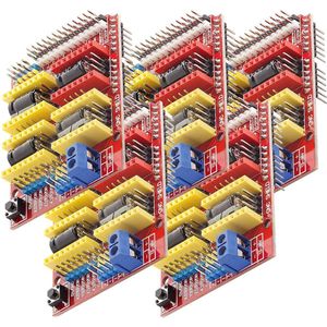 AZDelivery 5 x CNC Schild V3 ontwikkelingskaart voor A4988 stappenmotor driver Stepper voor 3D printer compatibel met Arduino Inclusief E-Book!