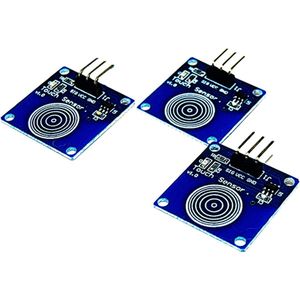AZDelivery 3 x TTP223B Digitale Capacitieve Aanrakingsensor, Schakelmodule compatibel met Arduino inclusief E-Book!