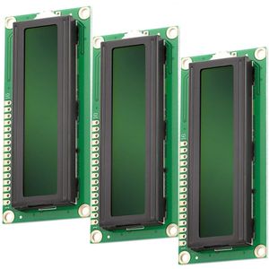 AZDelivery 3 x HD44780 1602 LCD-Module Weergave 2x16 Tekens compatibel met Arduino Inclusief E-Book!