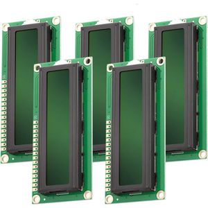 AZDelivery 5 x HD44780 1602 LCD-Module Weergave 2x16 Tekens compatibel met Arduino Inclusief E-Book!