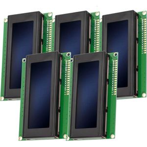 AZDelivery 5 x HD44780 2004 LCD-Display 4x20 Tekens Blauw compatibel met Arduino Inclusief E-Book!