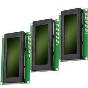 AZDelivery 3 x HD44780 2004 LCD-Dislpay 4x20 Tekens Groen compatibel met Arduino Inclusief E-Book!