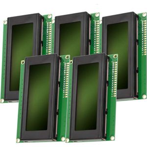 AZDelivery 5 x HD44780 2004 LCD-Dislpay 4x20 Tekens Groen compatibel met Arduino Inclusief E-Book!