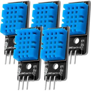 AZDelivery 5 x KY-015 DHT11 Temperatuursensormodule compatibel met Arduino Inclusief E-Book!