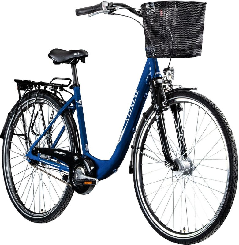 Zündapp Z700 Damenfahrrad 28 Zoll ab 150 cm Hollandrad mit Korb und Beleuchtung