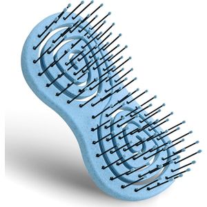 Ninabella - Mini Bio Haarborstel - Blauw - Professionele Ontwarrende Borstel