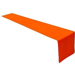 Lemos Home Tafelloper van hoogwaardige kwaliteit - 100% katoen, Conceptcollectie, kleur en maat naar keuze (tafelloper - 40 x 200 cm, oranje)