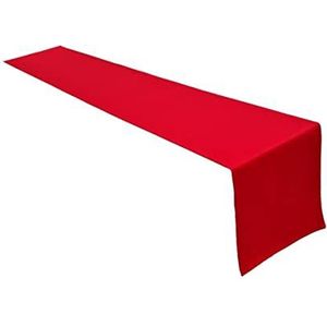 Lemos Home Hoogwaardige tafelloper, tafellinnen van 100% katoen, collectie concept, kleur en grootte naar keuze (tafelloper - 40x250cm, rood)