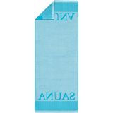 Saunadoek - Turquoise - Badstof - 75 x 200 cm