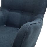 Beliani VEJLE - Chesterfield fauteuil - Blauw - Kunststof