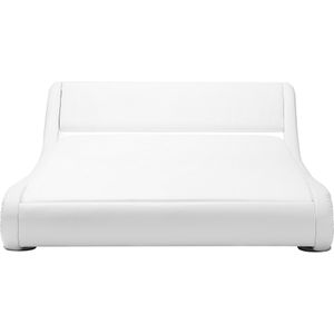 Beliani AVIGNON - Futon tweepersoonsbed - Wit - 160 x 200 cm - Kunstleer